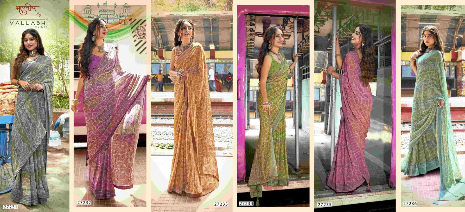 Kausani Vol 2 By Vallabhi Printed Georgette Sarees Wholesale Shop In Surat